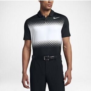 Nike Tiger Woods Polo Men’s M  TW Engineered Dry Golf Blade Shirt 854205-010